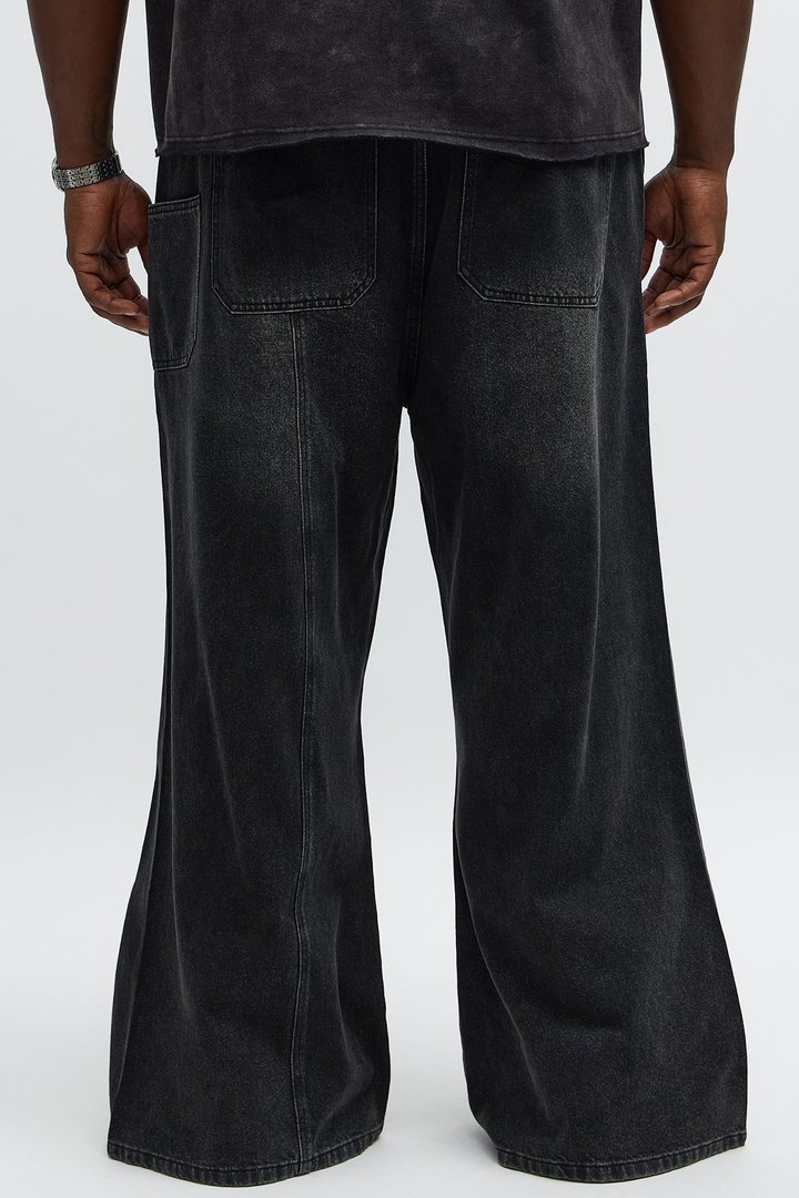 Baggy Crossover Come Again Jean - Black Wash
