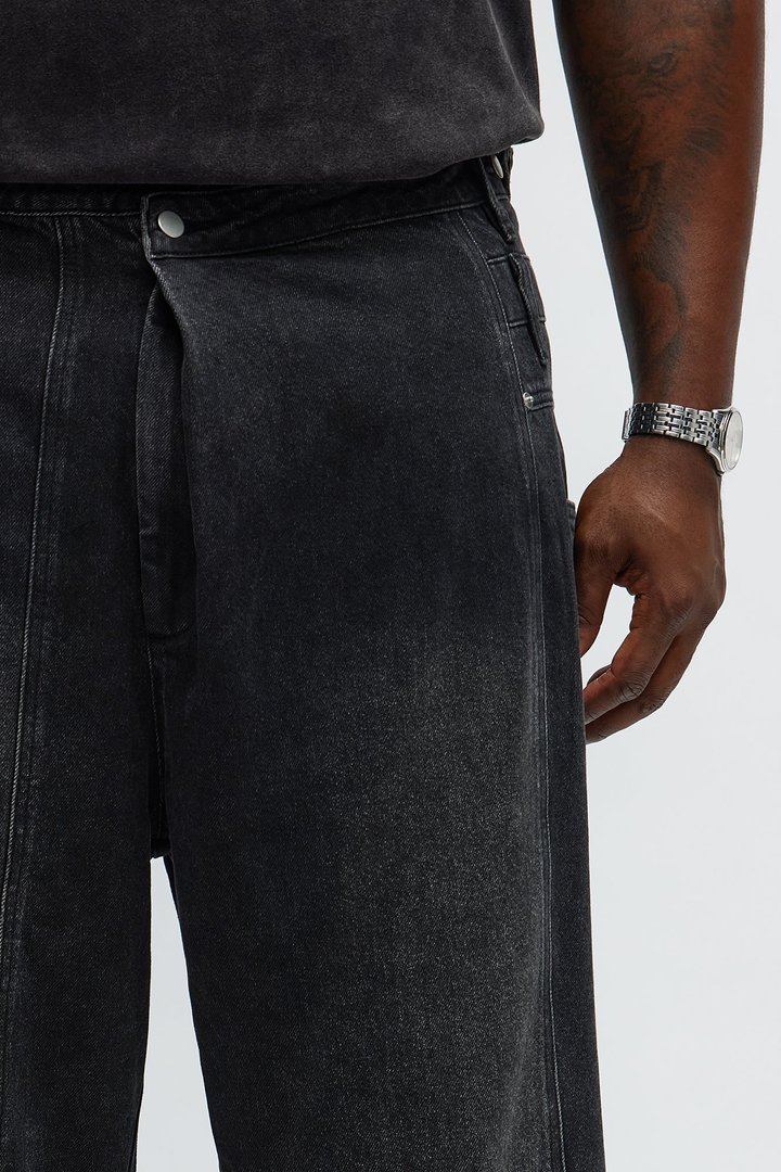 Baggy Crossover Come Again Jean - Black Wash