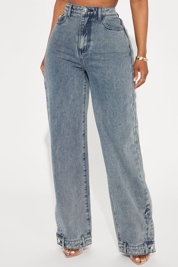 Got Your Mind Racing Straight Leg Jeans - Grey