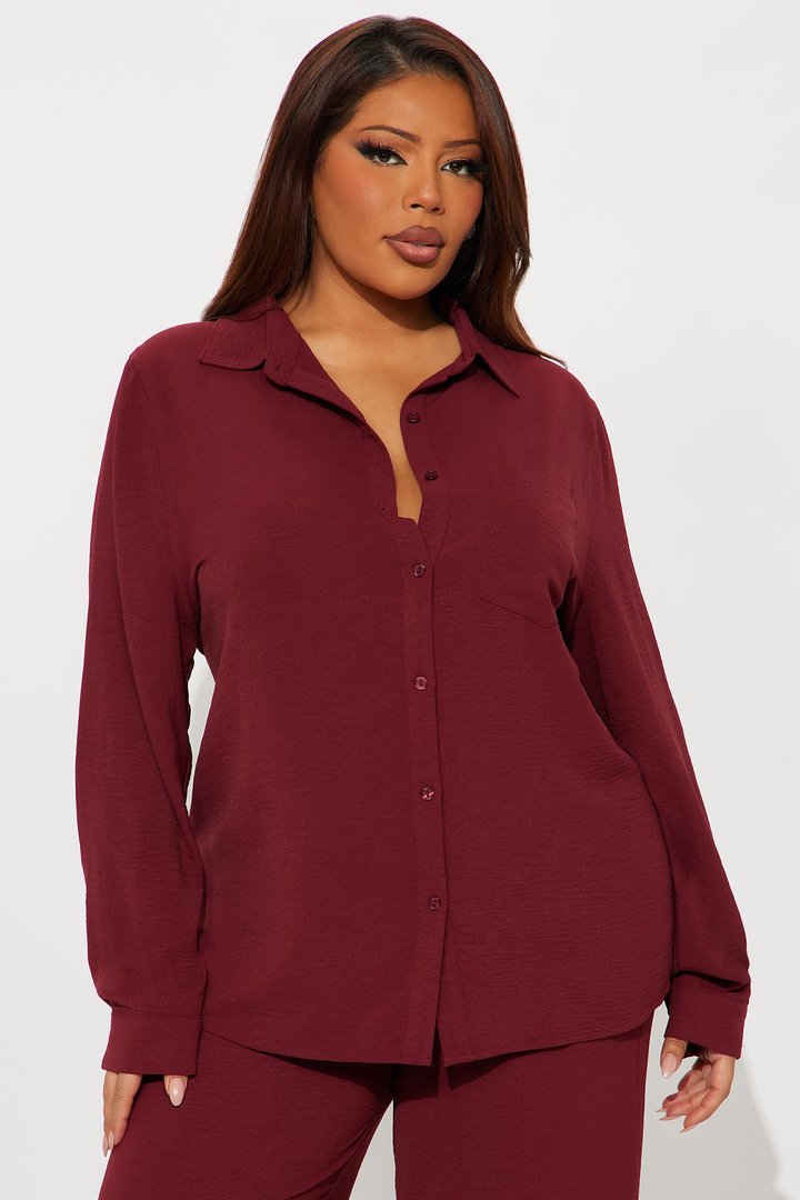 Makenzie Pant Set - Wine