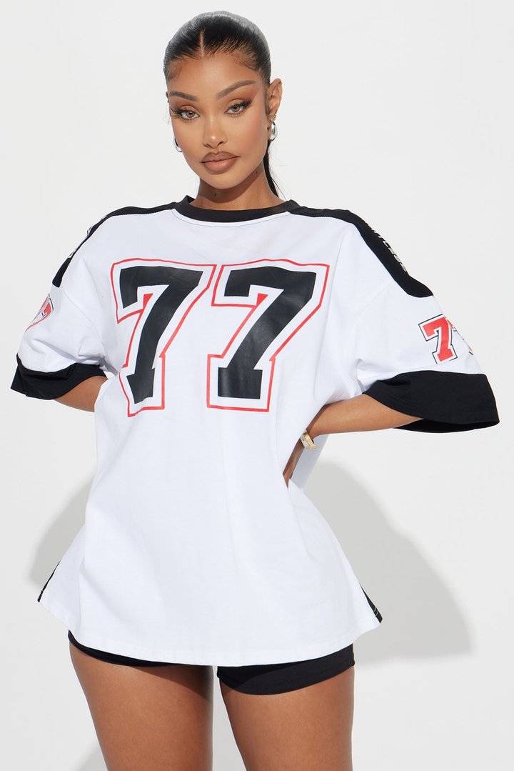 Half Time Oversized Tee - White/combo