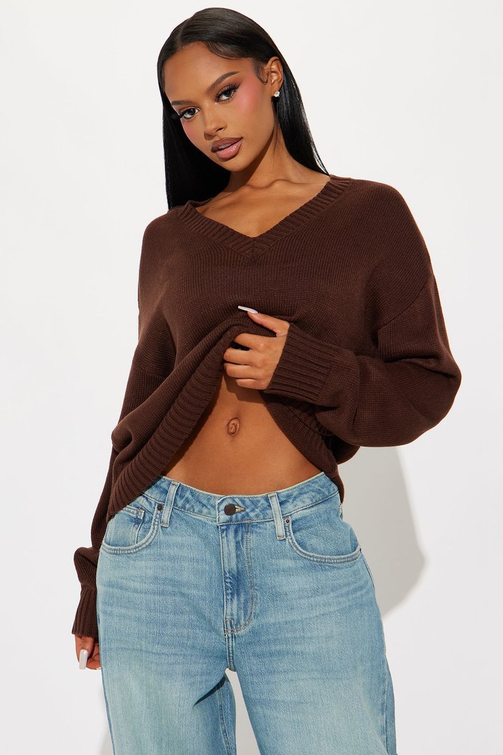 My Favorite Oversized Sweater - Chocolate