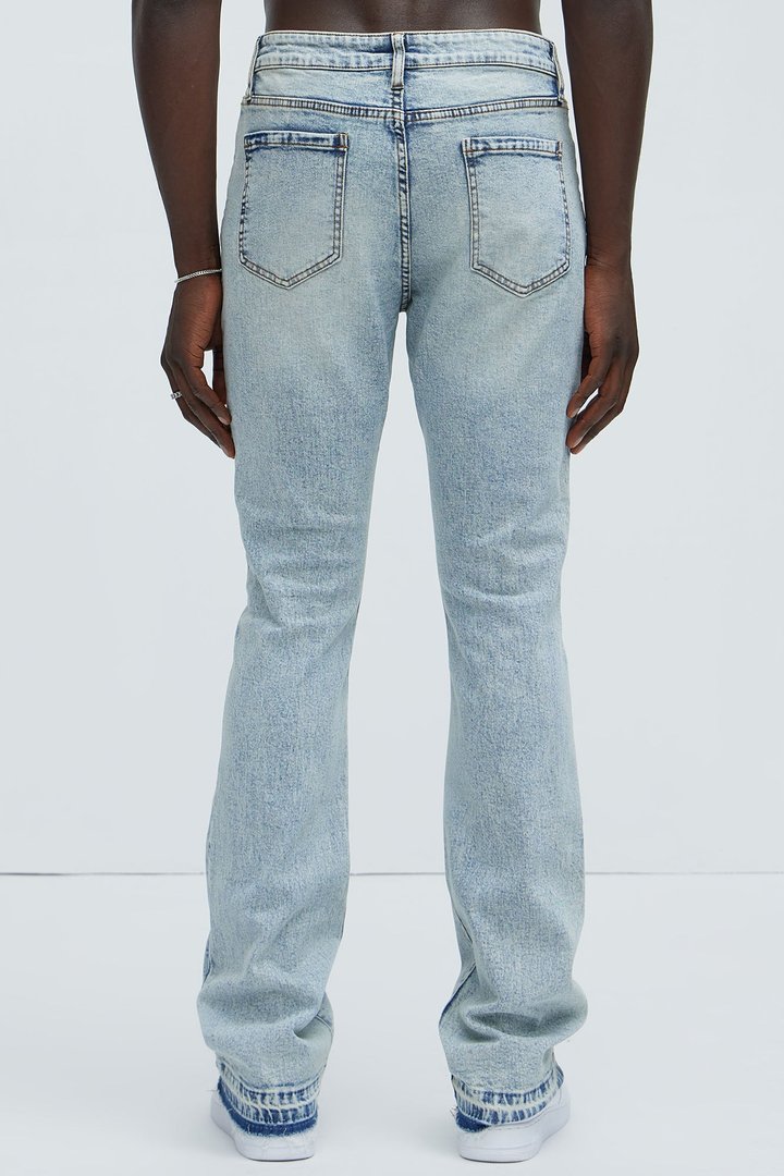 Cornell Stacked Skinny Flare Jeans - Light Wash