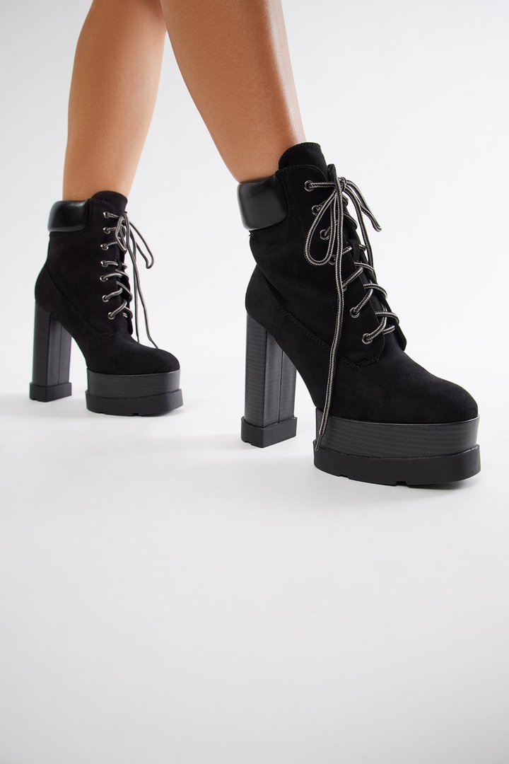 Cameron Platform Booties - Black