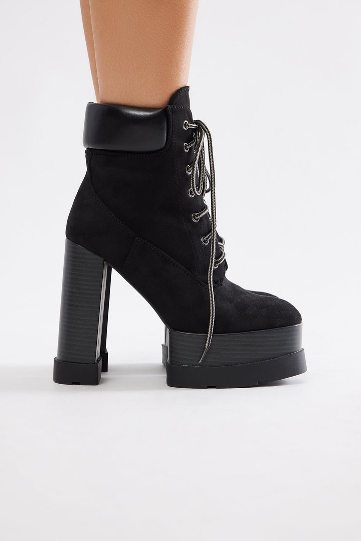 Cameron Platform Booties - Black