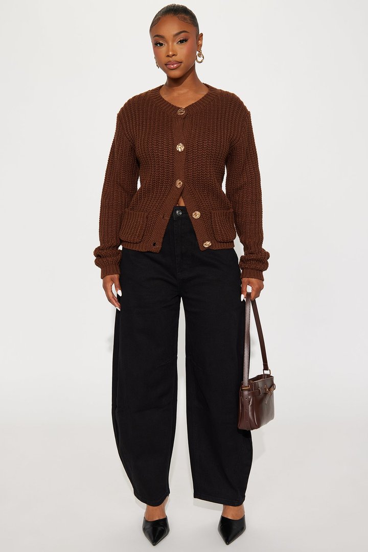 Bring Me Hot Cocoa Cardigan - Chocolate