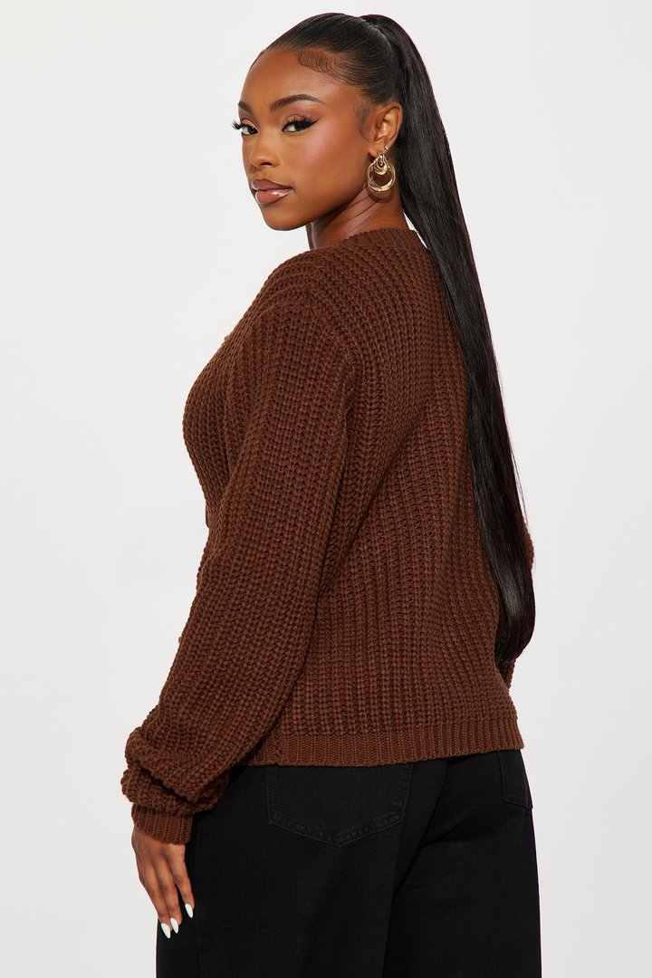 Bring Me Hot Cocoa Cardigan - Chocolate