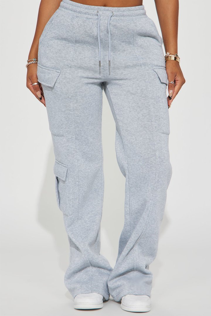 Lorene Fleece Lounge Pant - Grey