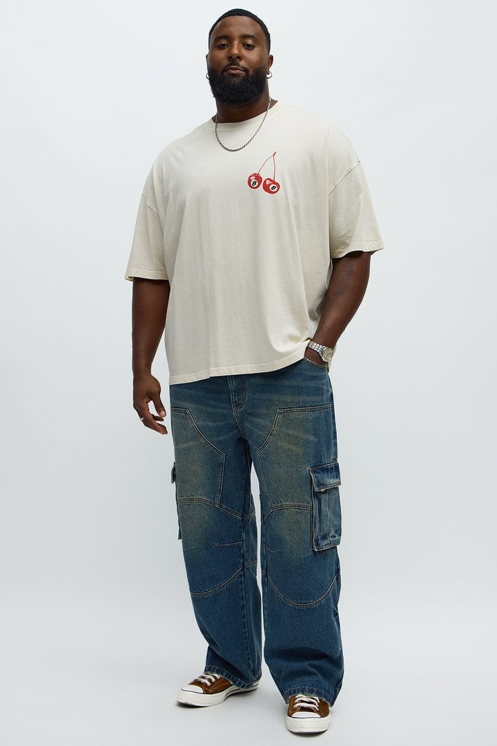 All Outta Luck Oversized Short Sleeve Tee - Cream