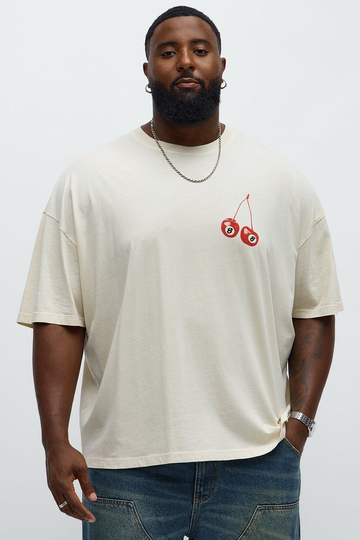 All Outta Luck Oversized Short Sleeve Tee - Cream