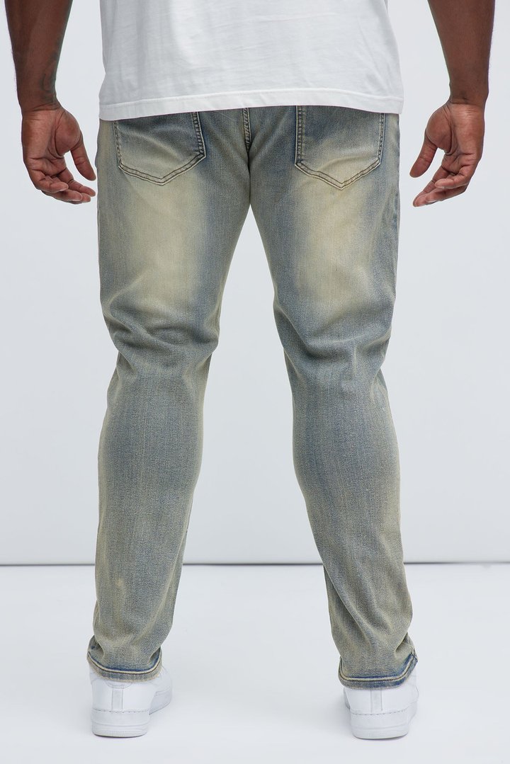Get With Me Ripped Stacked Skinny Jeans - Vintage Wash