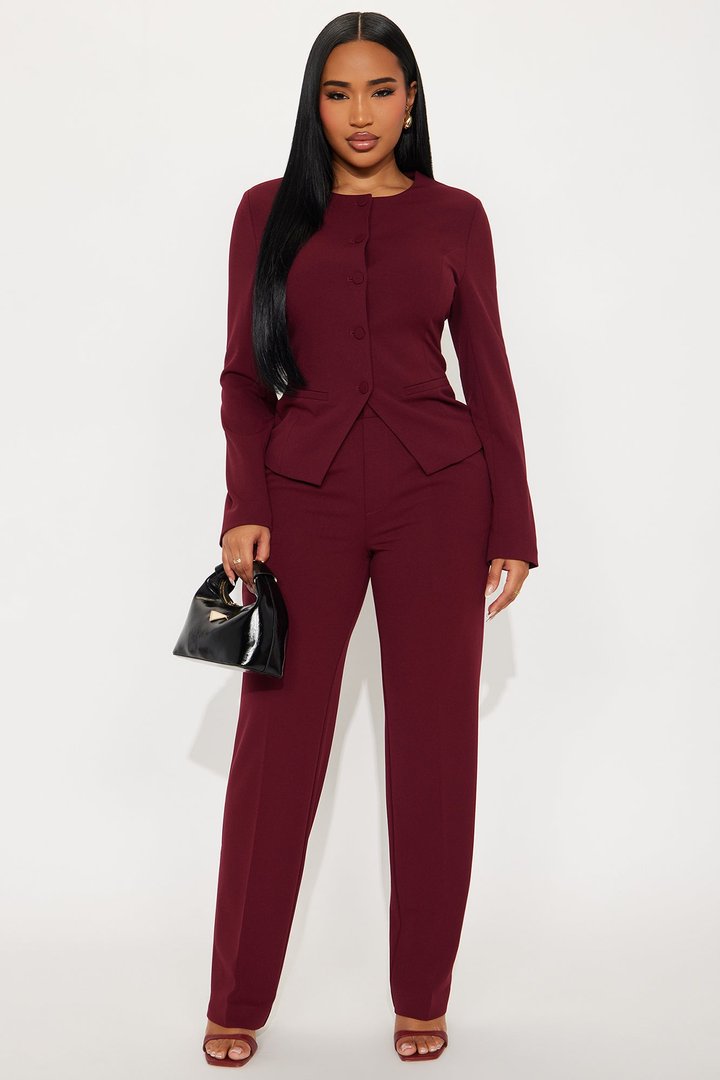 Mission Accomplished Trouser - Burgundy