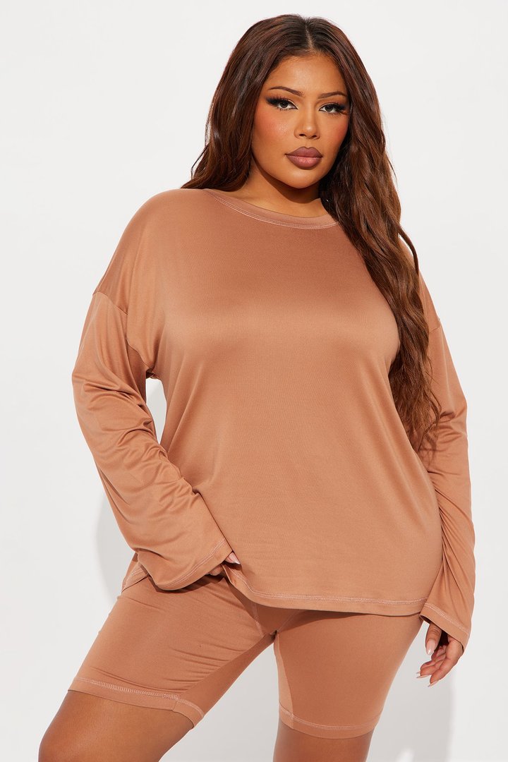 Me And You PJ Boxer Short Set - Mocha