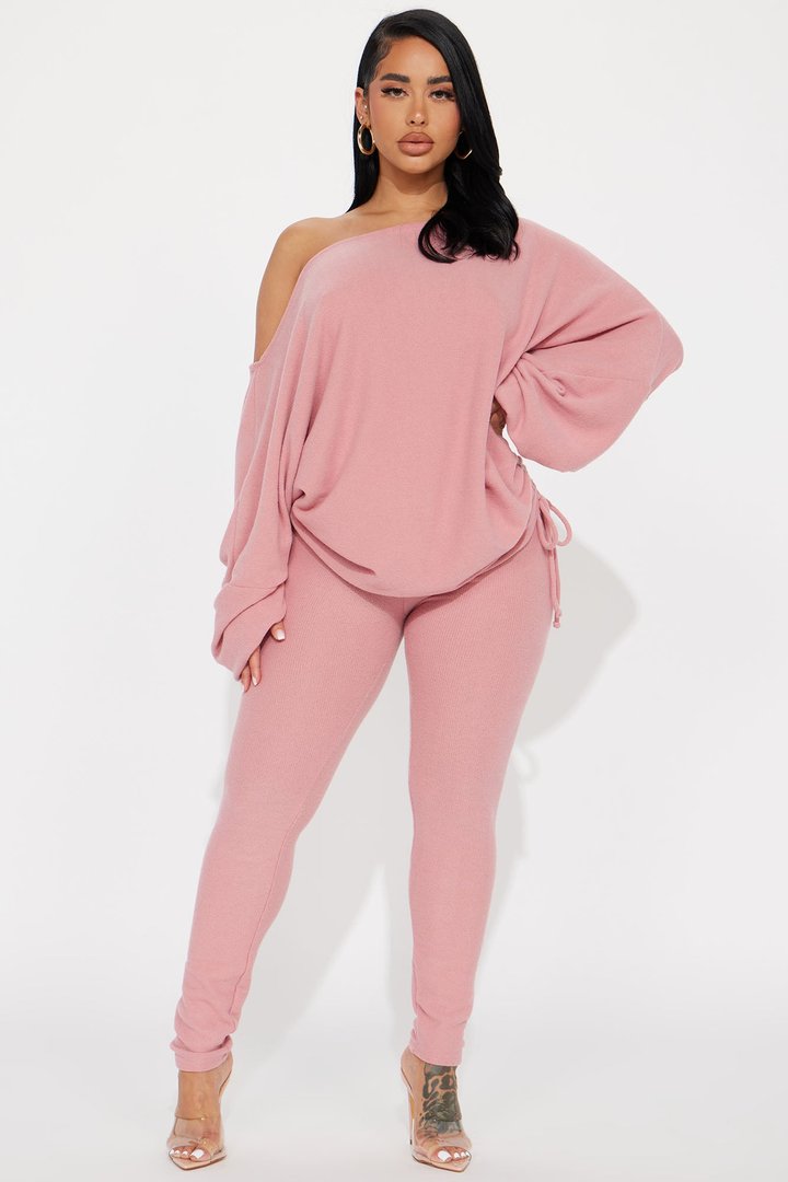 Comfy Mood Legging Set - Mauve