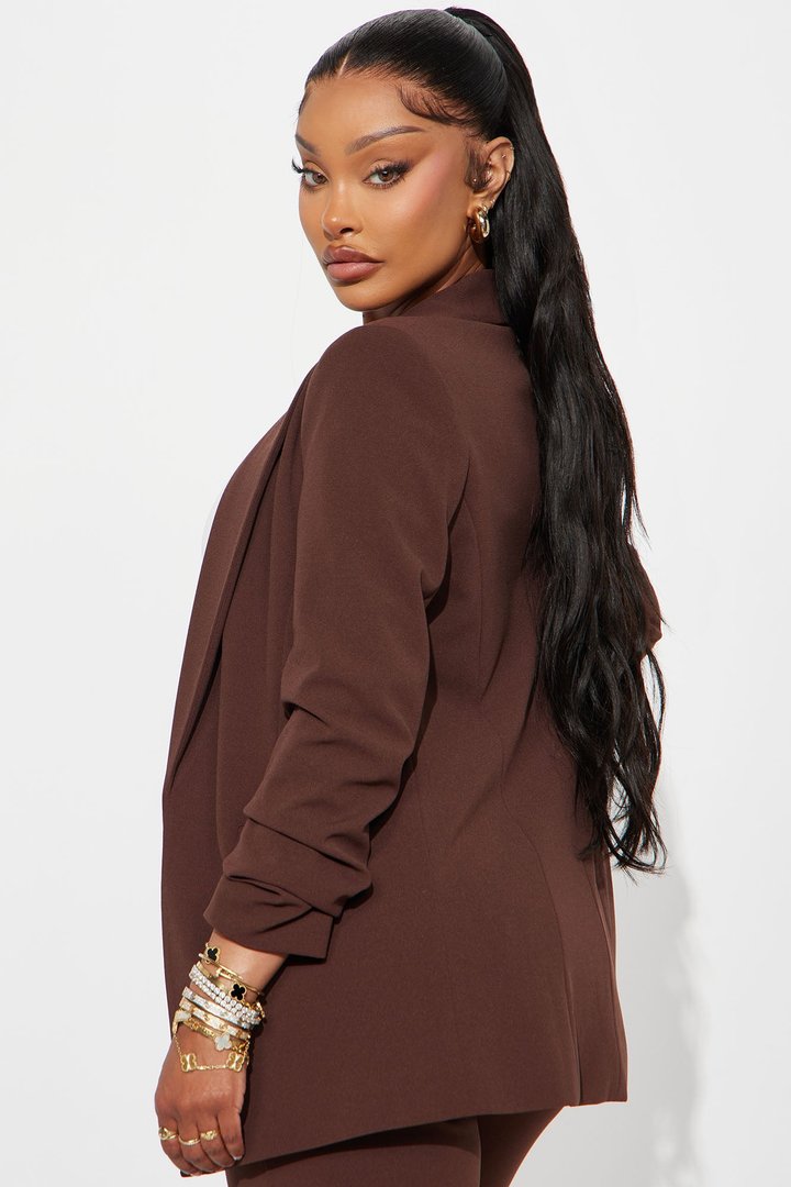 The Celine Blazer - Chocolate