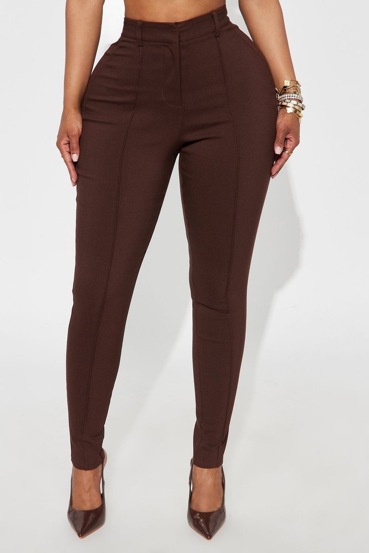 Raise The Bar Skinny Trouser - Chocolate
