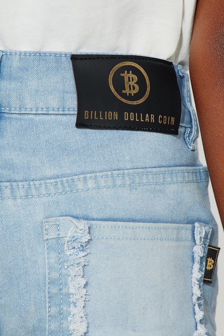 Mini Owen Stacked Flare Jean - Light Blue