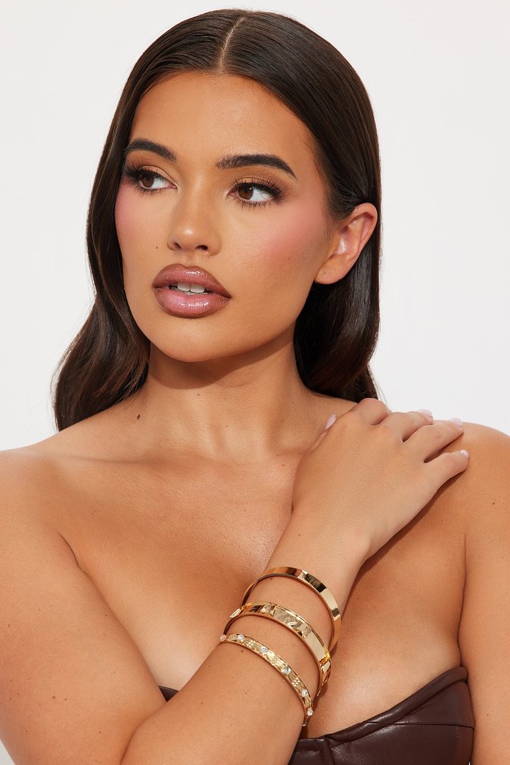 Take My Hand 3 Piece Bracelet Set - Gold