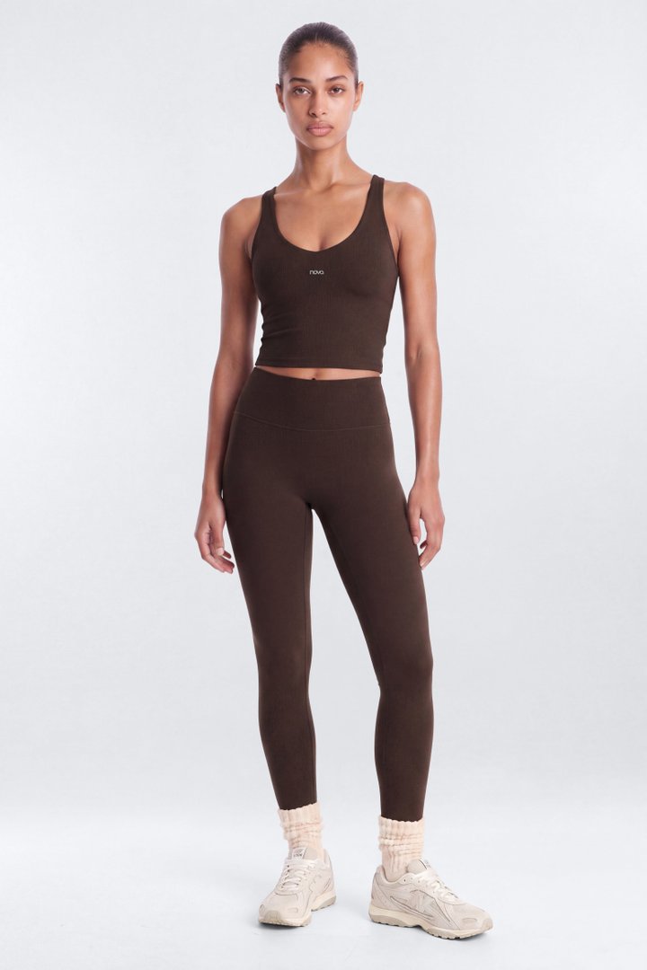 ProStretch™ V Neck Sports Tank - Espresso