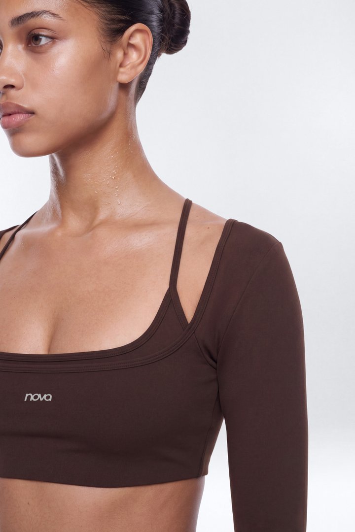 ProStretch™ Long Sleeve Sports Top - Espresso