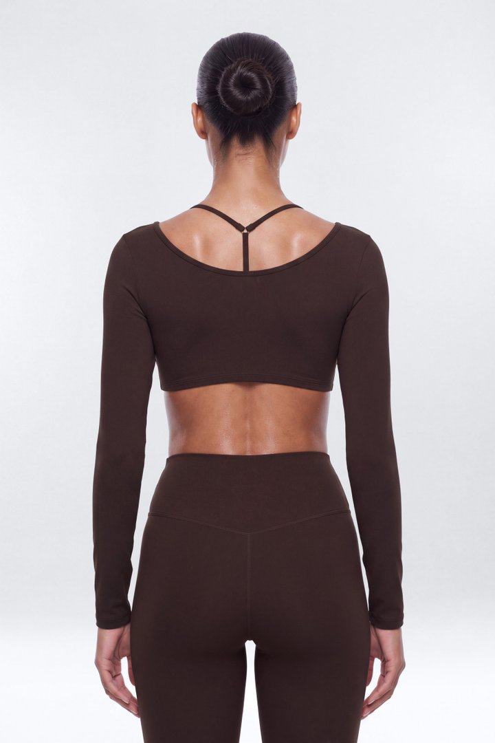ProStretch™ Long Sleeve Sports Top - Espresso