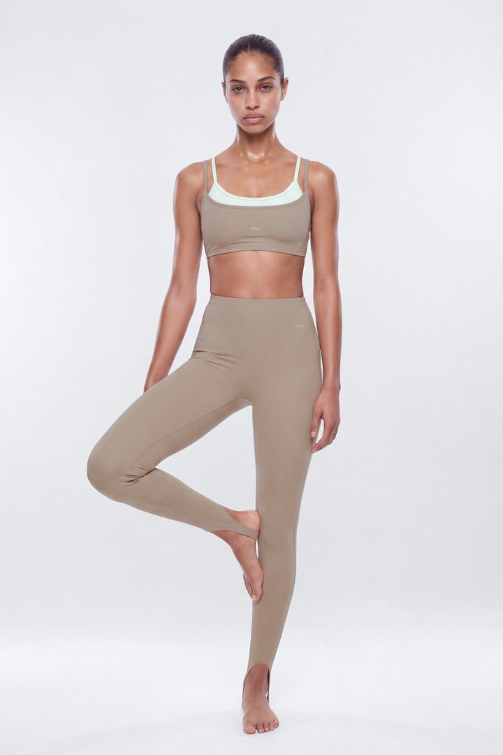 ProStretch™ Double Layered Strappy Sports Bra - Taupe/combo