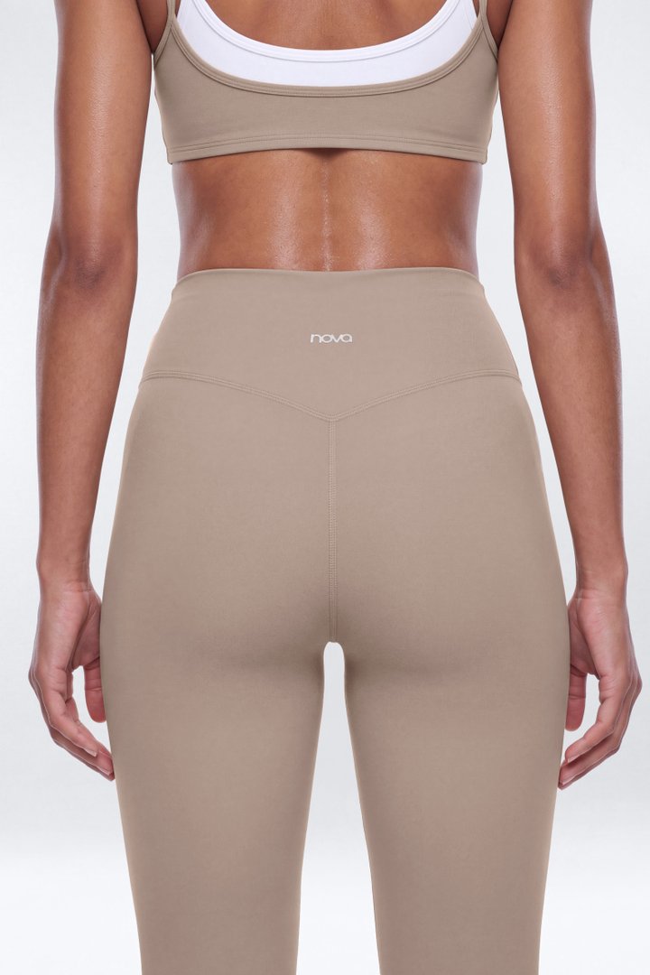ProStretch™ 32″ Midrise Flare Legging - Taupe