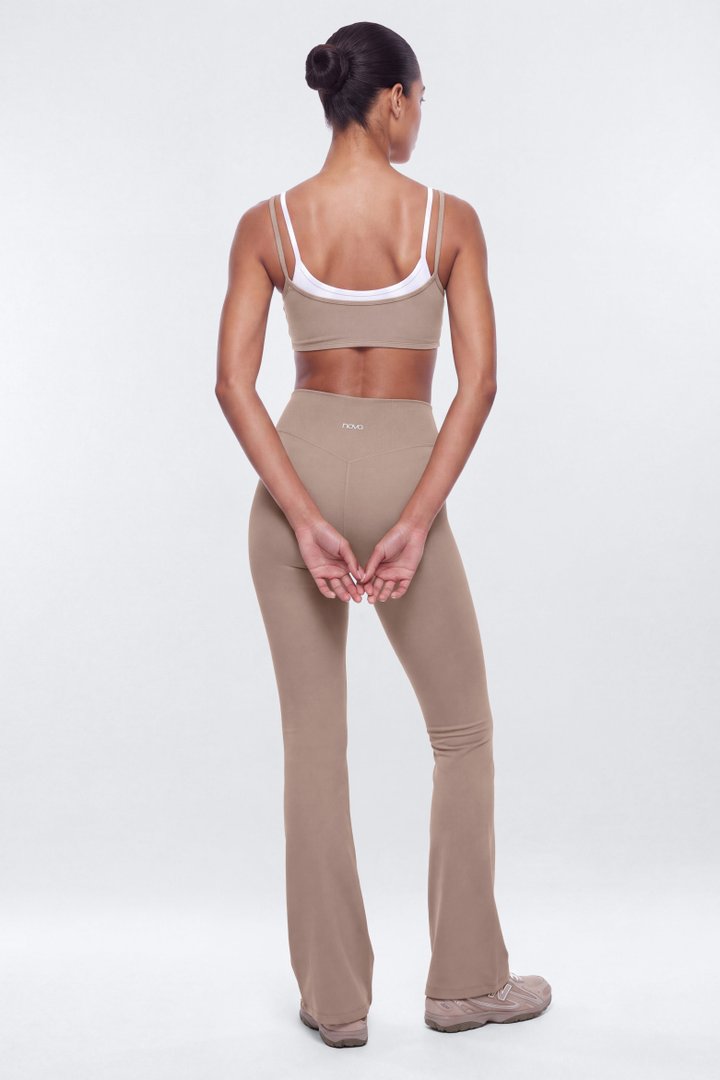 ProStretch™ 32″ Midrise Flare Legging - Taupe