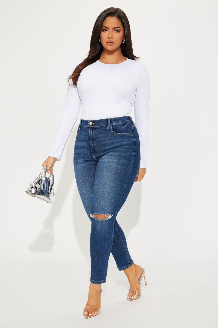 Becky Ribbed Bodysuit - White