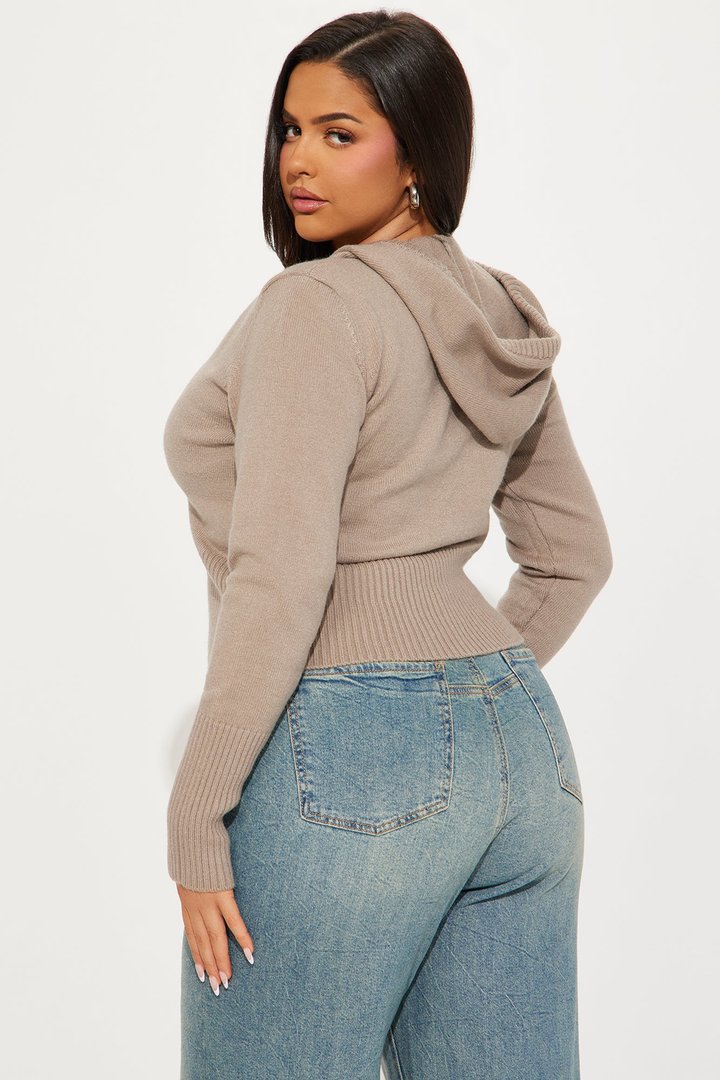 Lana Zip Up Sweater - Oatmeal