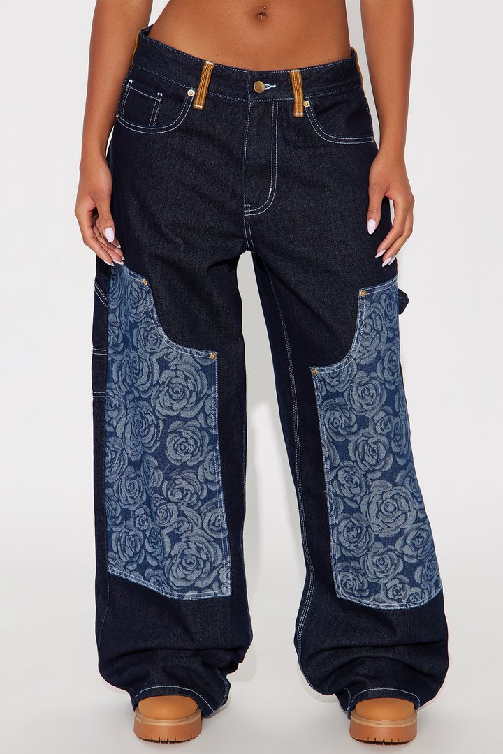 Essex Loose Utility Jeans - Dark Denim