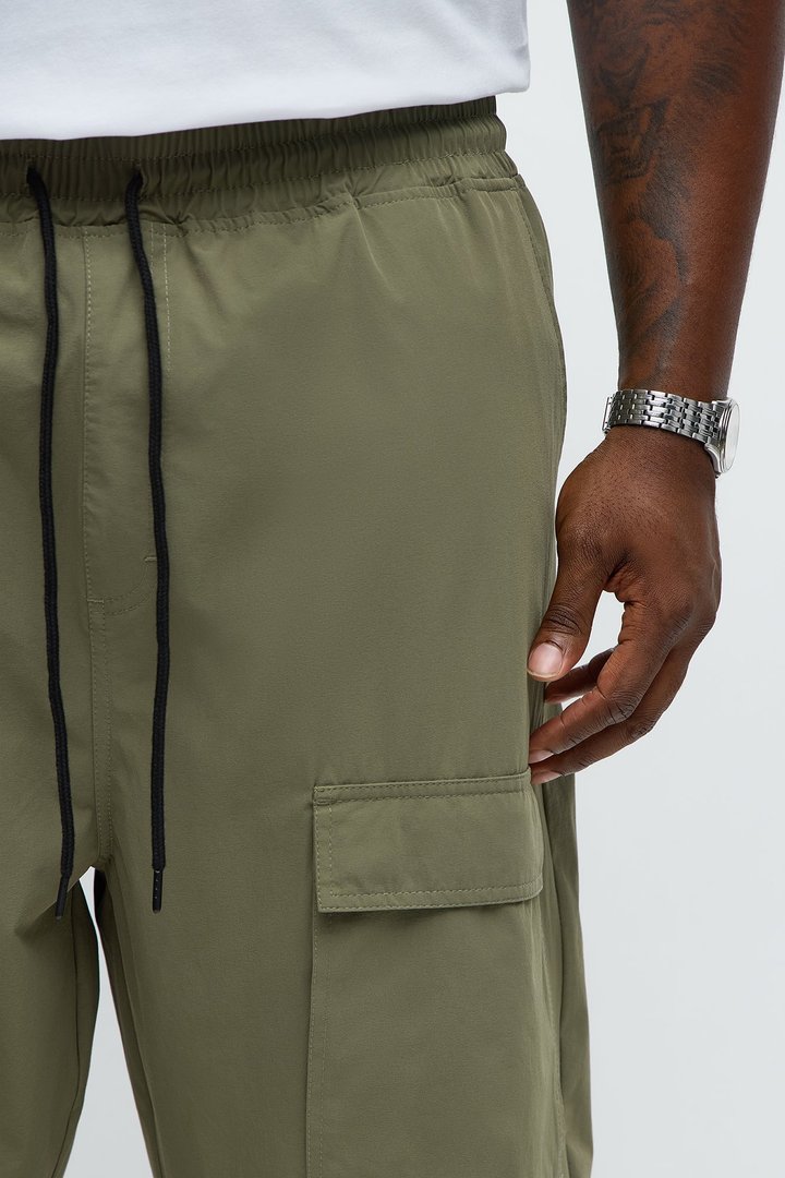 Straight Many Phases Cargo Pants - Olive