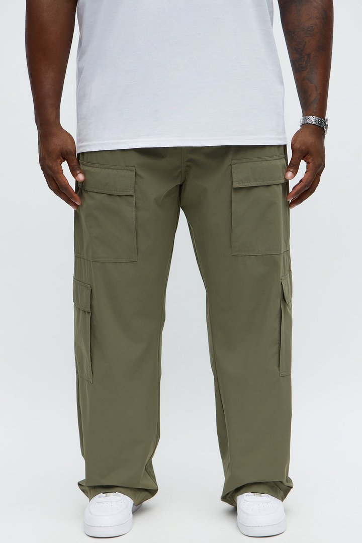 Straight Many Phases Cargo Pants - Olive