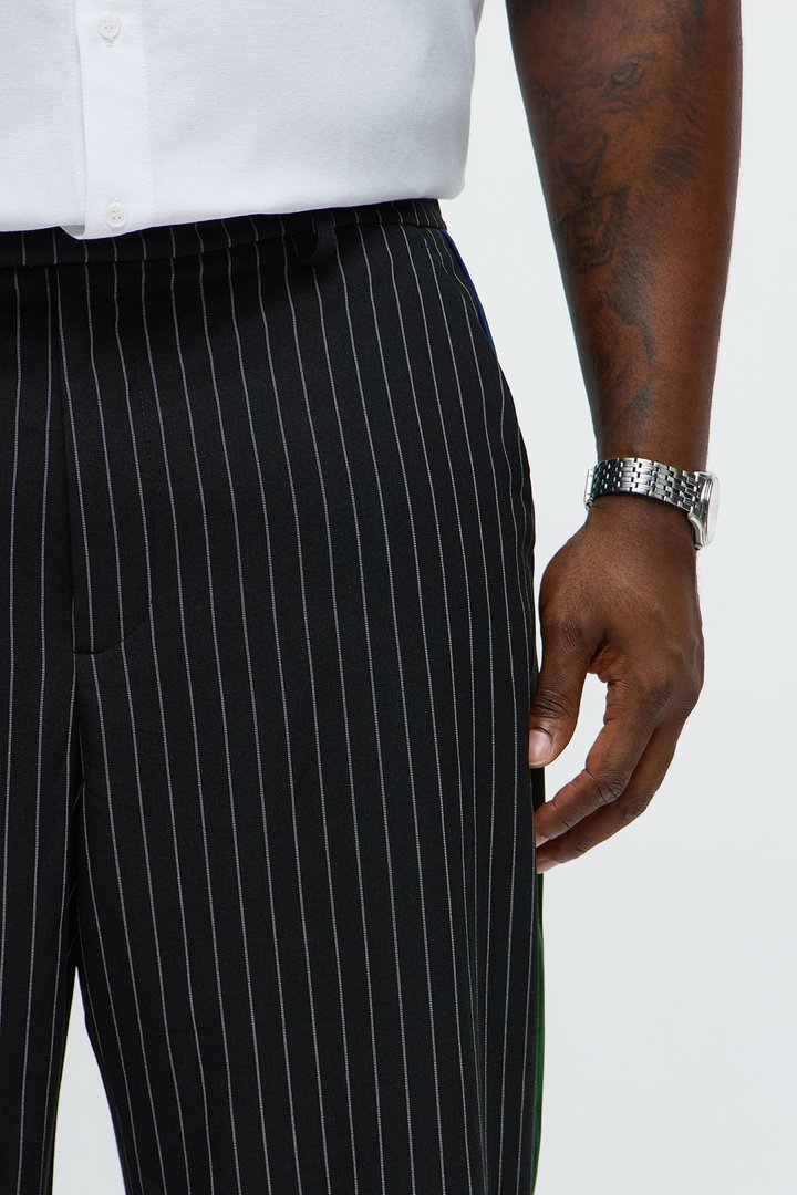 Baggy Elevated Side Stripe Trouser - Black/combo