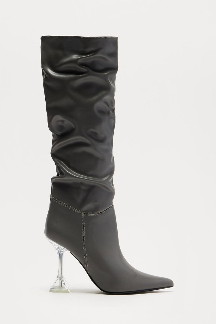 Cyrus Knee High Boots - Grey