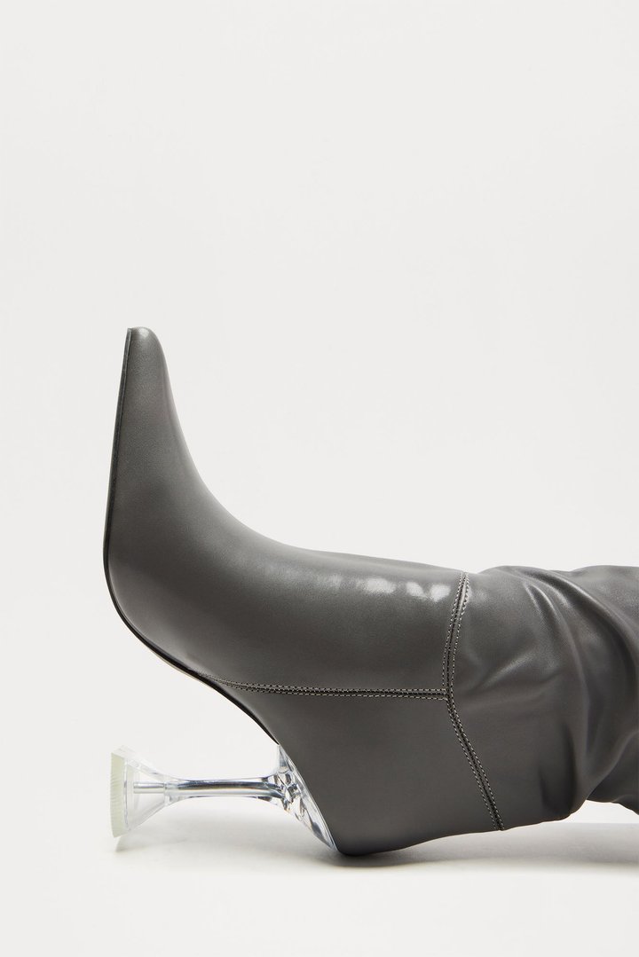 Cyrus Knee High Boots - Grey