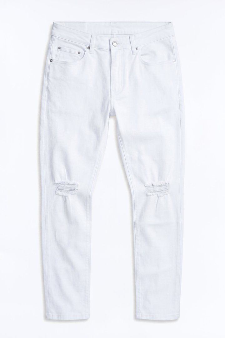 Cornell Ripped Skinny Jeans - White