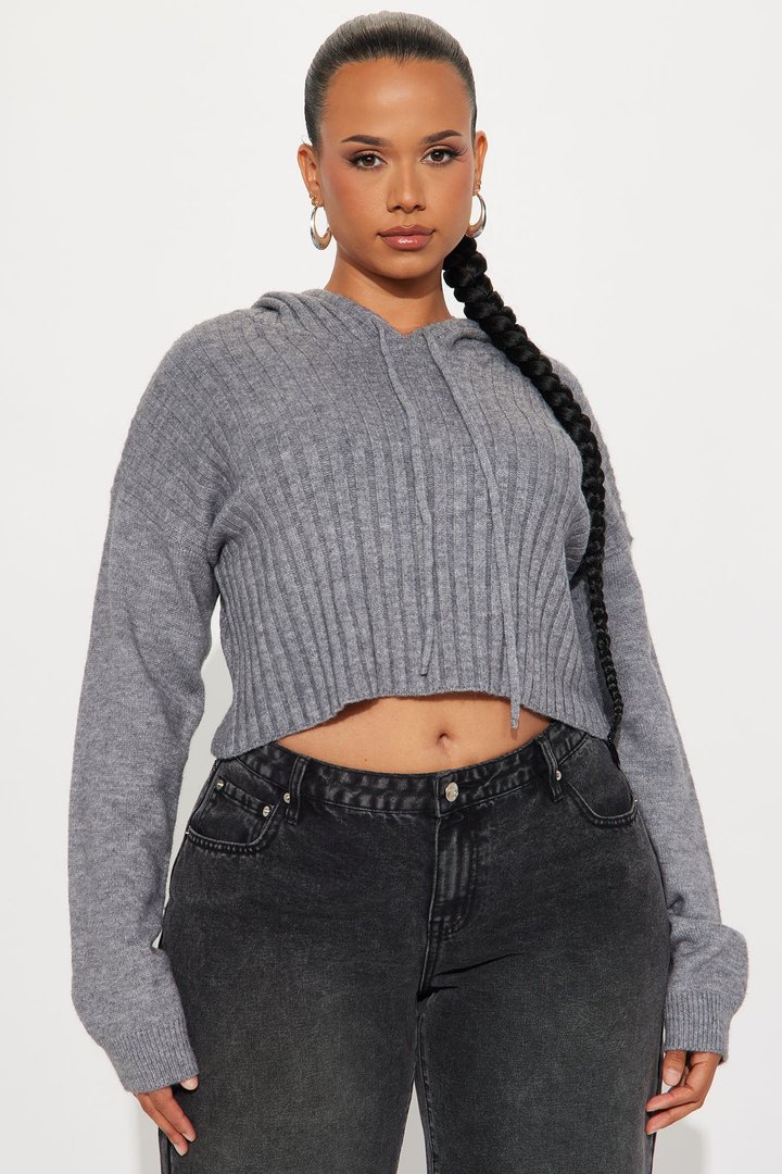 Coco Hooded Sweater - Charcoal