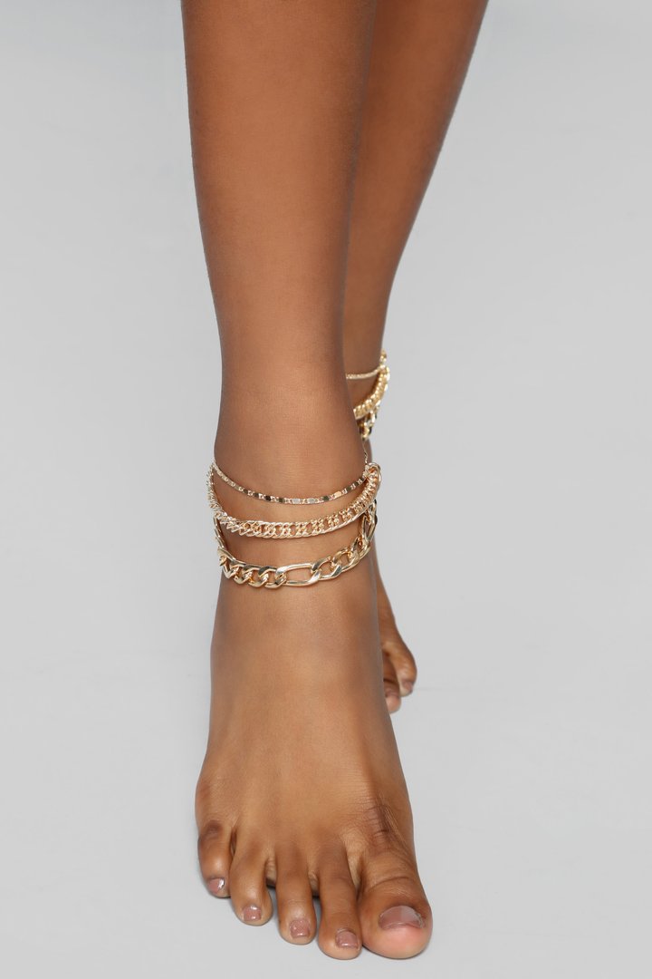 Into The Layer Anklet - Gold