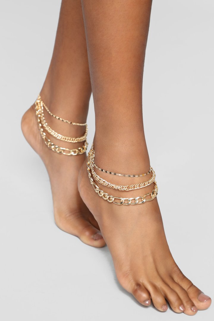 Into The Layer Anklet - Gold