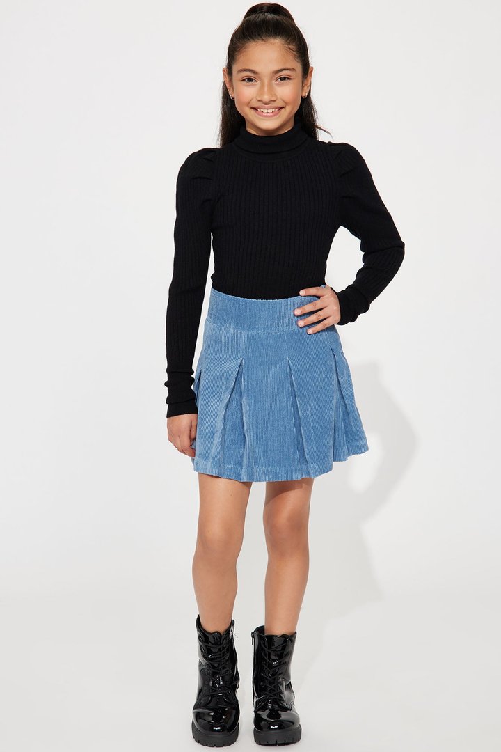 Mini Get On With It Turtleneck Sweater - Black