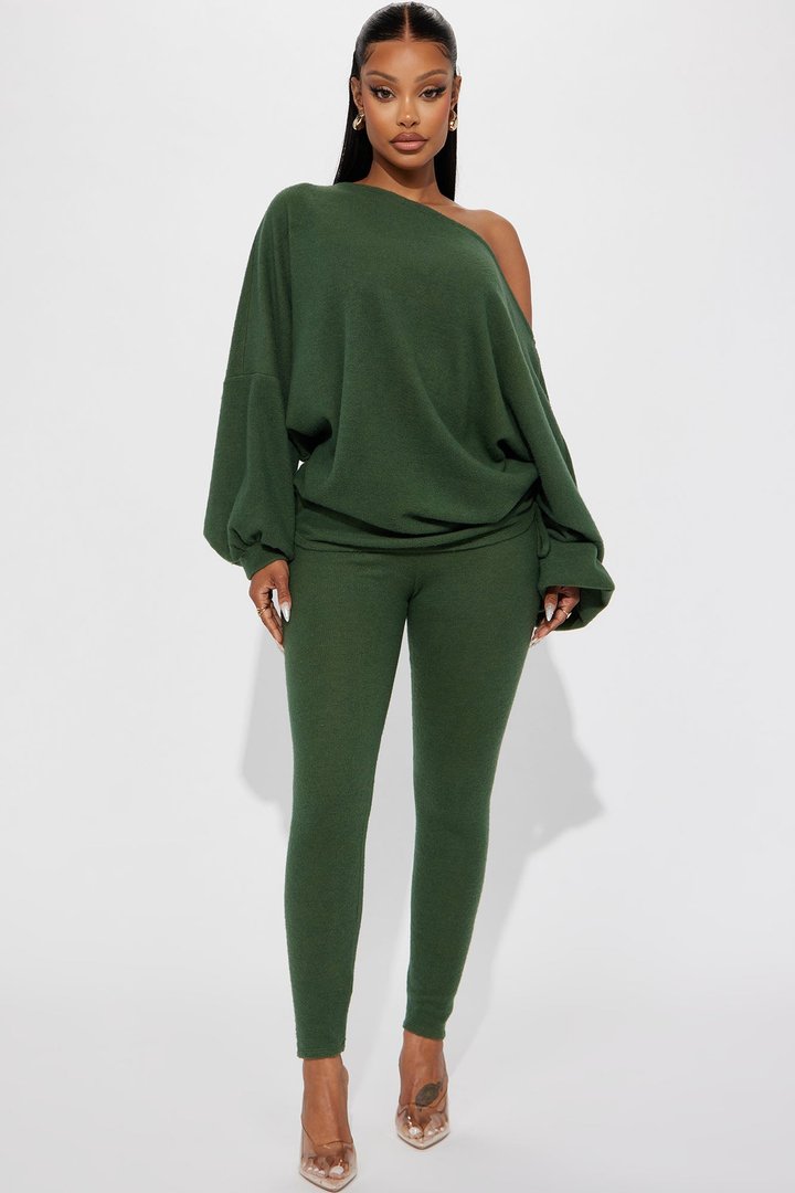 Comfy Mood Legging Set - Olive
