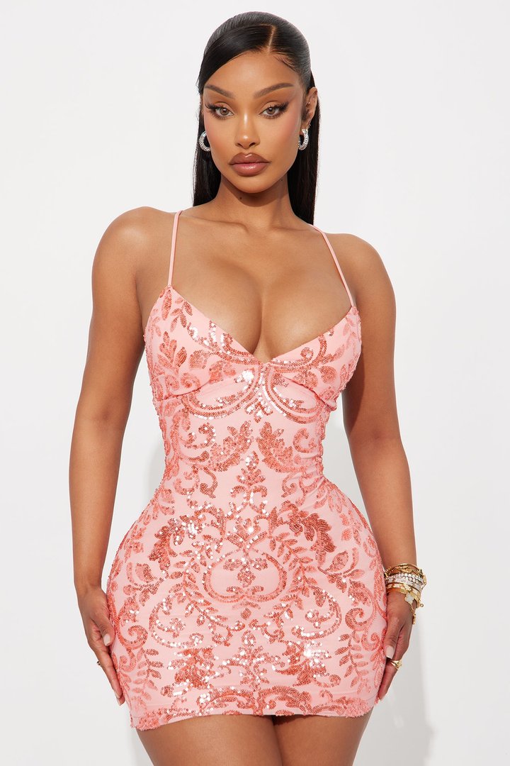 Sierra Sequin Mini Dress - Pink