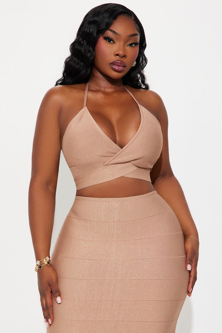 Ivana Bandage Skirt Set - Champagne