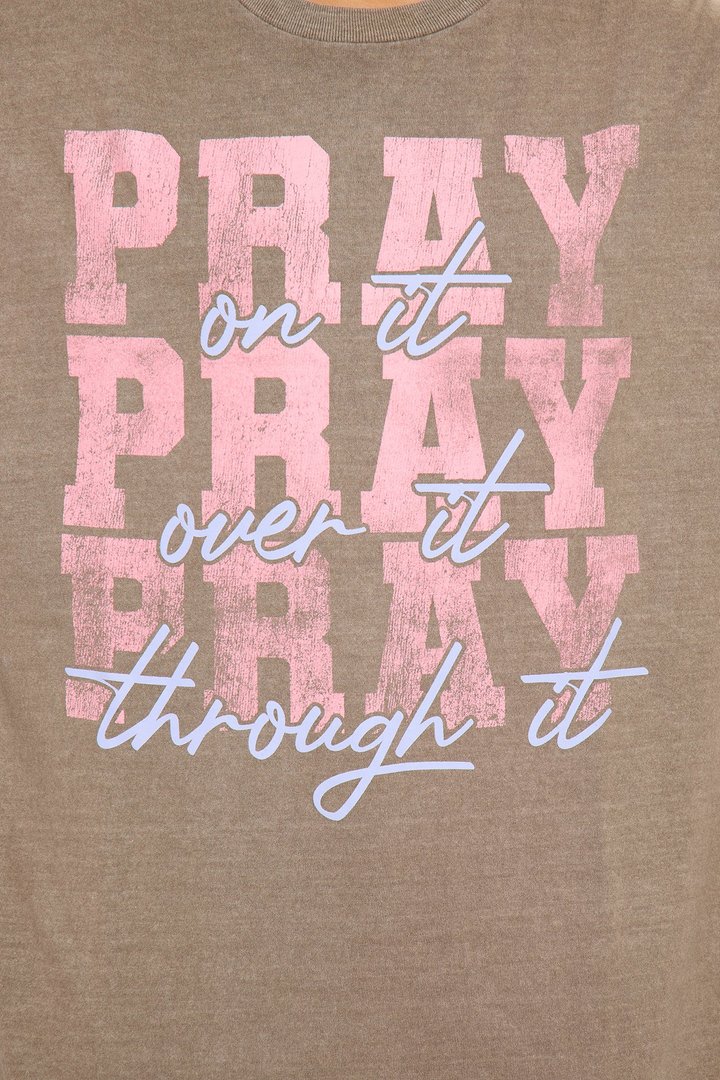 Pray On It Tee - Brown