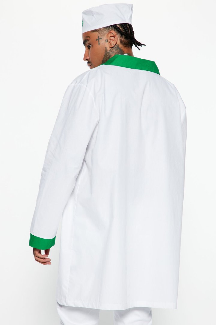 420 Blaze It Herbal Doctor 3 Piece Costume Set - White/combo