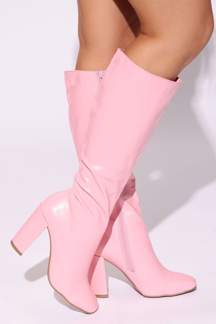 Bailee Knee High Boots - Pink