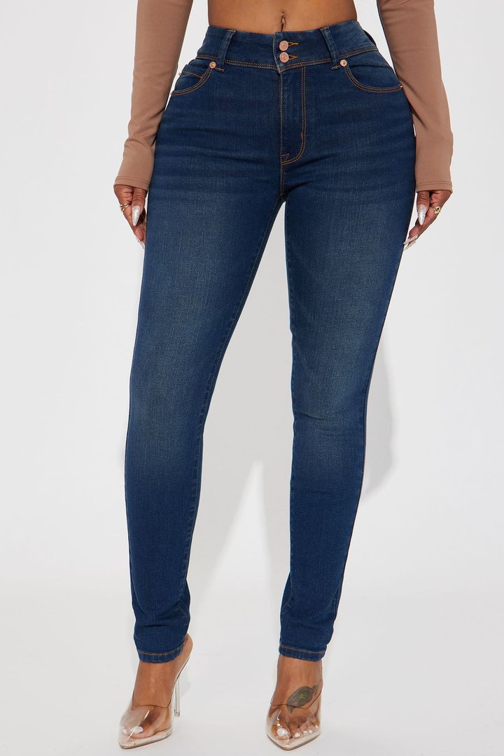 I'm A Star Booty Lifting Stretch Skinny Jeans - Dark Wash
