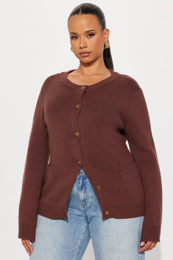 Grace Bell Sleeve Cardigan - Chocolate