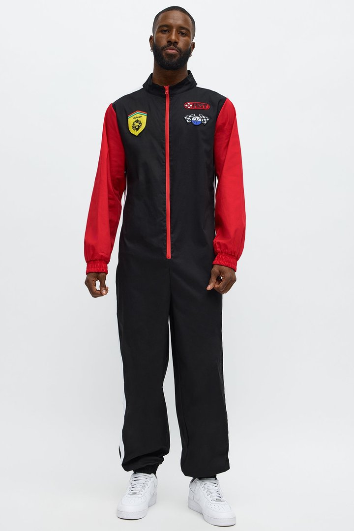 Pit Stop Race Car Drive Costume - Black